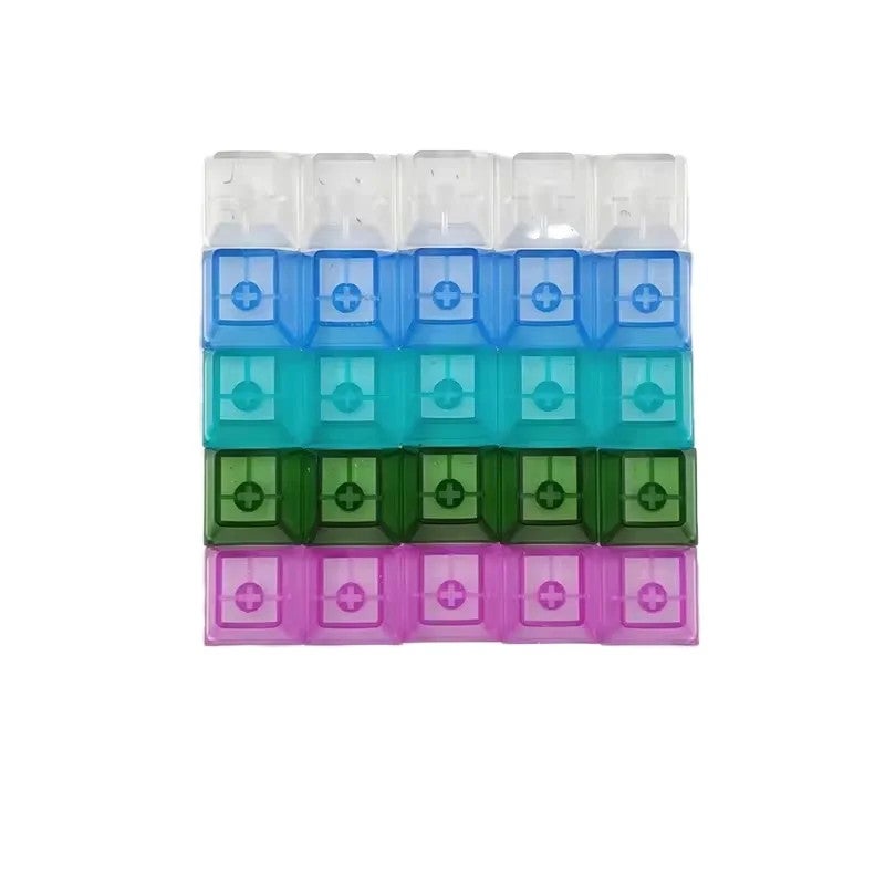 Bluejw 136-Key Glacier Blue Gaming Keyboard Keycaps - Original Engraved Transparent Keycaps Set for Mechanical Keyboards - Image 2